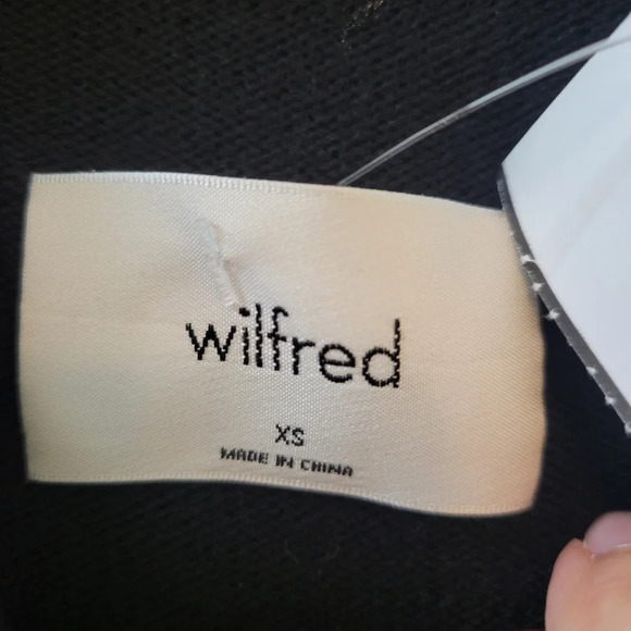 Aritzia Wilfred sweater dress wool Cyprie Dress Mock-neck With Slit Black XS - Picture 13 of 13